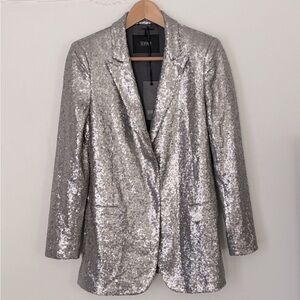 Seventy Venezia Silver Sequin Blazer